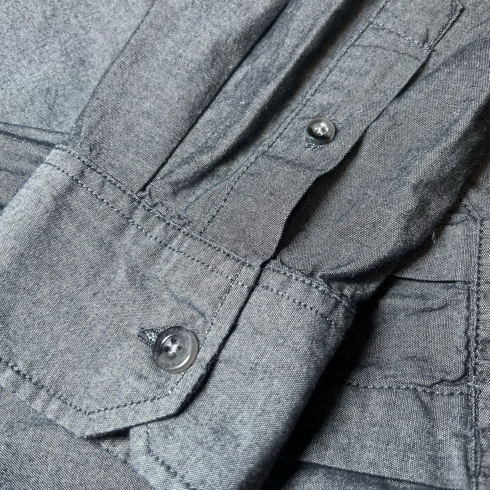 Oakley Mens Size Medium Grey Long Sleeve Button-Up Shirt Heathered Lifestyle - Picture 14 of 16